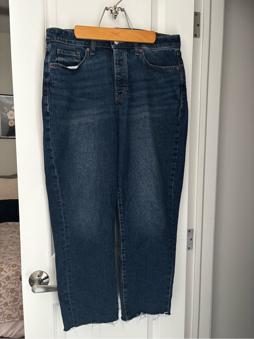Old Navy, Dark Wash, Curvy Straight Leg Jeans